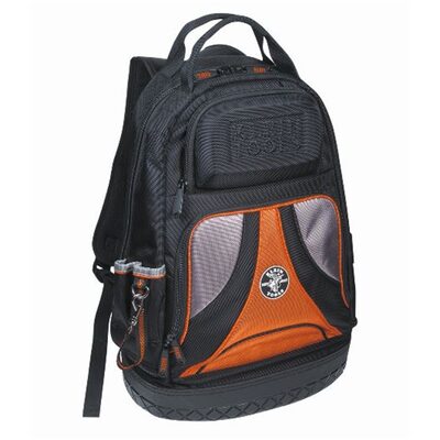 Klein Tools Tradesman Pro Tool Bag Backpack, 39 Pockets, Black, 14-Inch