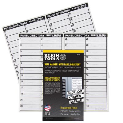Klein Tools Wire Marker Book, Black Letters, Numbers, and Symbols