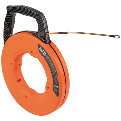 Klein Tools Fiberglass Fish Tape with Spiral Steel Leader, 50-Foot