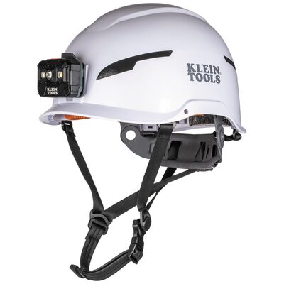 Klein Tools Safety Helmet, Premium KARBN&trade; Pattern, Vented, Class C, Headlamp