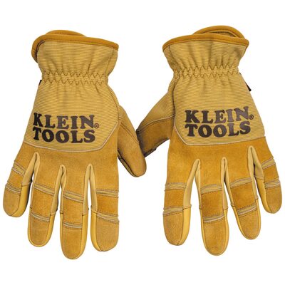 Klein Tools Cowhide Leather Gloves, Large