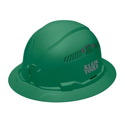 Klein Tools Hard Hat, Vented, Full Brim Style, High Visibility Orange