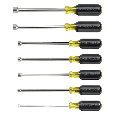 Klein Tools Nut Driver Set, 6-Inch Shafts, 7-Piece