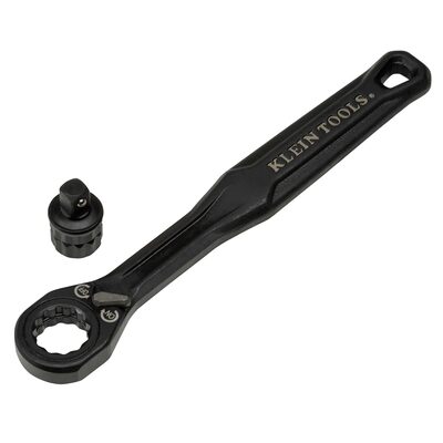 Klein Tools Quad-8 Deep-Well Heavy-Duty Impact Flip Sockets, SAE, 3-Piece