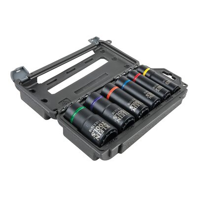 Klein Tools 2-In-1 Impact Socket Set, 12-Point, 6-Piece
