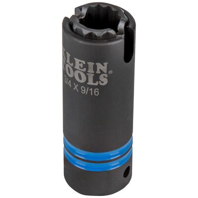 Klein Tools 2-in-1 Impact Socket, 12-Point, 1-1/8 and 15/16-Inch
