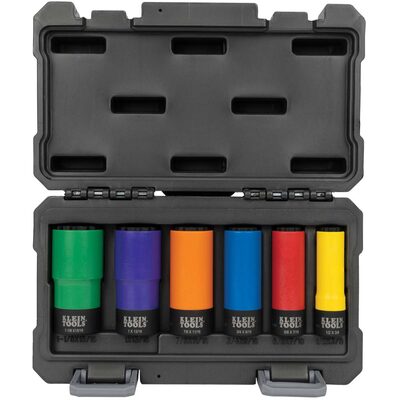 Klein Tools 2-in-1 Coated Impact Socket, 12-Point, 3/4 and 9/16-Inch