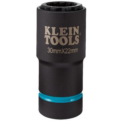 Klein Tools 2-in-1 Metric Impact Socket, 12-Point, 17 x 13 mm