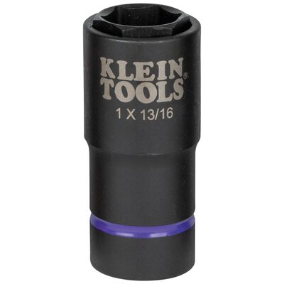 Klein Tools 2-in-1 Impact Socket, 6-Point, 5/8 and 7/16-Inch