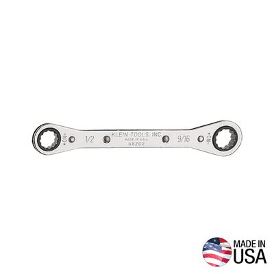 Klein Tools Ratcheting Box Wrench 1/2 x 9/16-Inch