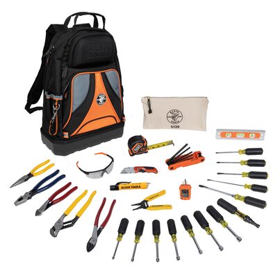 Klein Tools Trim-Out Tool Set with Leather Tool Pouch, 6-Piece