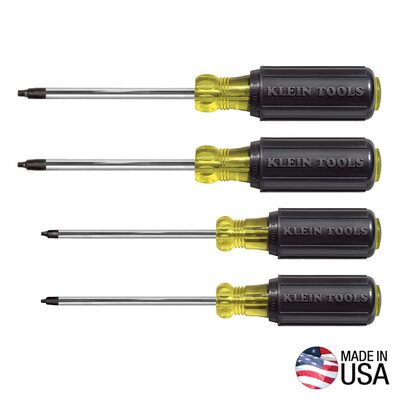 Klein Tools Screwdriver Set, Square Recess, 4-Piece