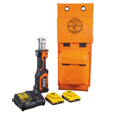 Klein Tools Battery-Operated Cutter/Crimper, No Heads, 2 Ah