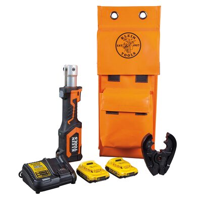 Klein Tools Battery-Operated Crimper, BG Die/D3 Groove, 2 Ah