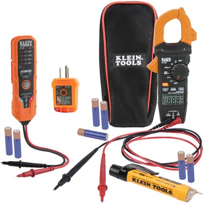 Klein Tools Digital Clamp Meter, Non-Contact Voltage Tester Electrical Test Set