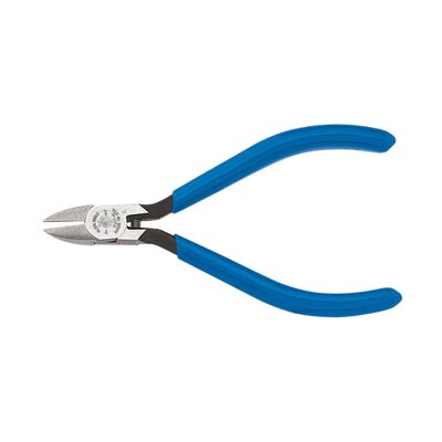 Klein Tools Diagonal Cutting Pliers, Electronics, Tapered Nose, Narrow Jaw, 4-Inch