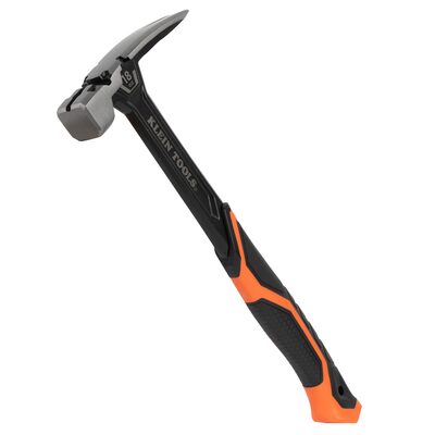 Klein Tools Smooth Face Steel Claw Hammer, 18-Ounce