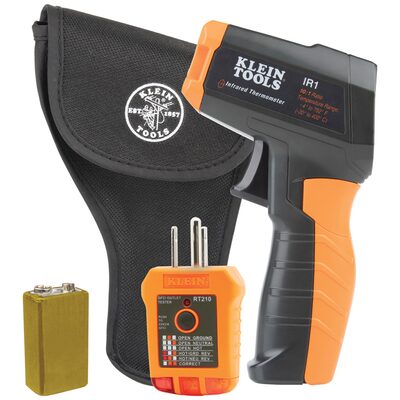 Klein Tools 10:1 Infrared Thermometer with GFCI Receptacle Tester