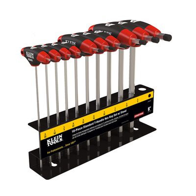 Klein Tools Hex Key Set, SAE, T-Handle, 9-Inch with Stand, 10-Piece