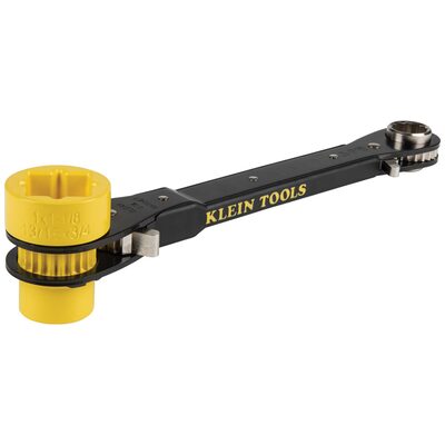 Klein Tools 6-in-1 Lineman's Ratcheting Wrench, Heavy-Duty