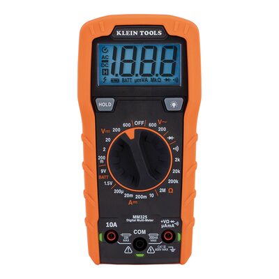 Klein Tools Digital Multimeter, Manual-Ranging, 600V
