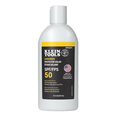 Klein Tools Sunscreen Lotion, Broad Spectrum SPF 50, 8 FL oz, 12-Pack