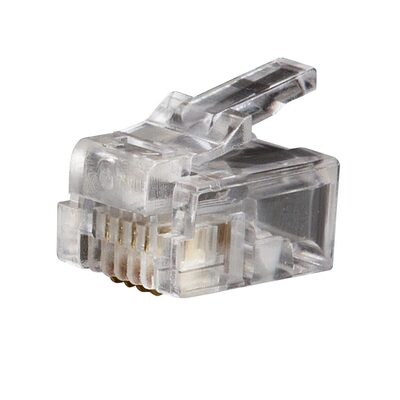 Klein Tools Modular Telephone Plugs RJ11 6P4C, 25-Pack