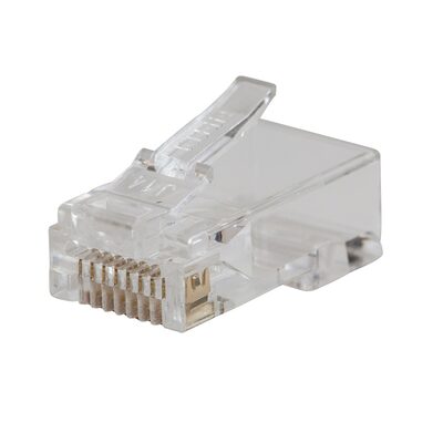 Klein Tools Pass-Thru&trade; Modular Data Plug, RJ45- CAT5E, 50-Pack