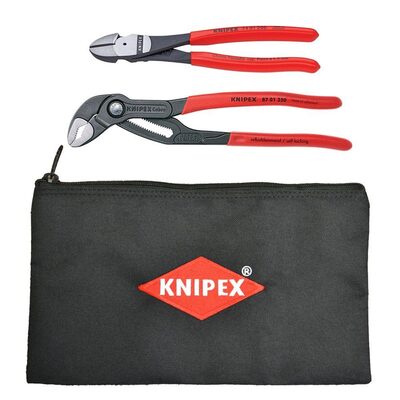 KNIPEX 8 Diagonal and 10 Cobra w/ pouch