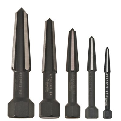 KNIPEX 5 Pc. Screw Extractor Double Edged Set