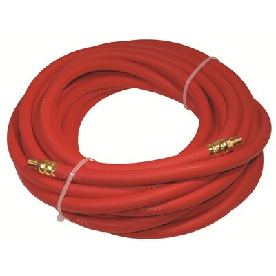 K Tool International Air Hose Rubber 3/8 Inch x 50 Feet - 1/4 Inch MNPT