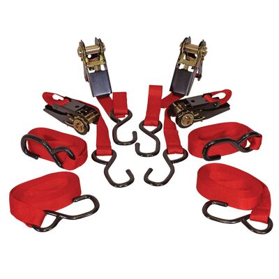K Tool International Tie Down Ratcheting 4 Pack 1 Inch by 15 Feet