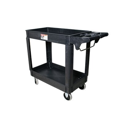 K Tool International Tool Cart HD Plastic 2 Shelf Tub Style