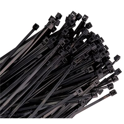 K Tool International Cable Zip Tie 18 in. Black 25/Pack 120 lb. Tensile