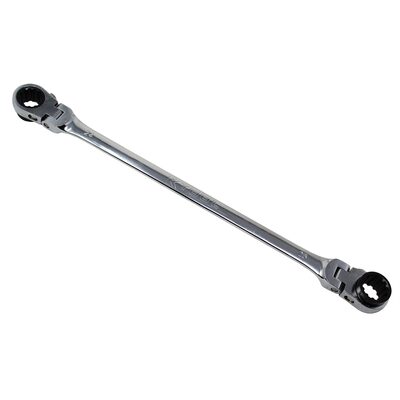 K Tool International Wrench 24mm x 25mm Ratcheting Reversible Double Box Universal Spline 90 Tooth