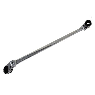 K Tool International Wrench Double Box Ratcheting Reversible 11/16 Inch x 3/4 Inch Universal Spline 90 Tooth