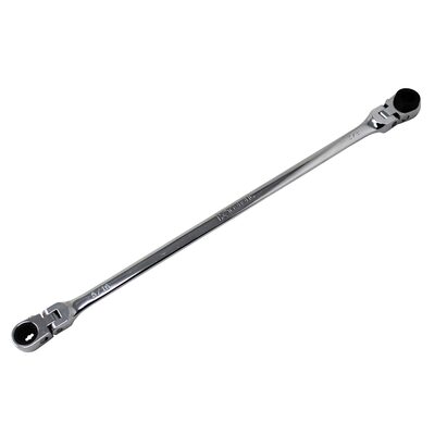 K Tool International Wrench Double Box Ratcheting Reversible 5/16 Inch x 3/8 Inch Universal Spline 90 Tooth