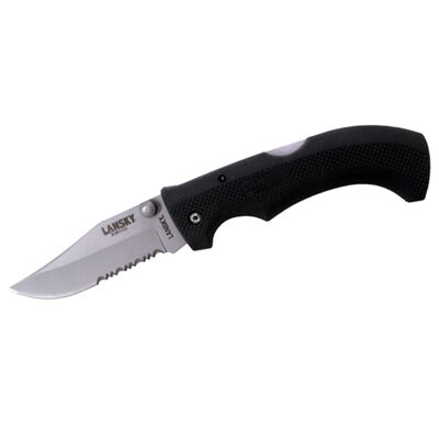 Lansky Sharpeners Easy Grip 3.75" Clip Point Serrated Folding Knife