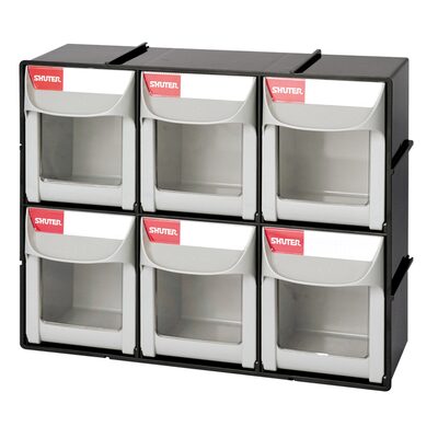ShopSol Flip Out Part Storage Bins - 6 Compartment