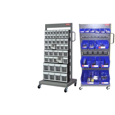 ShopSol Two Sided Mobile Parts Storage Cart
