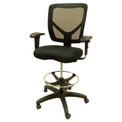 ShopSol Workbench Chair w/ fabric seat and  mesh backrest