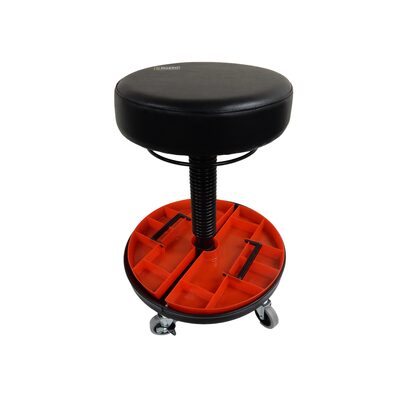 ShopSol Tool Trolley -Low with vinyl seat and  (2) part removable tray