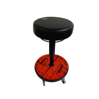 ShopSol Tool Trolley -High with viynl round seat  and (2) part removable tray
