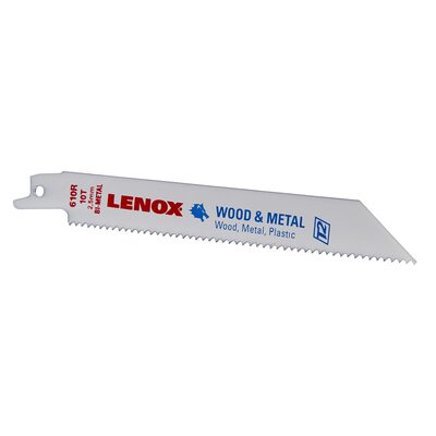 Lenox Tools Reciprocating Saw Blades, 610R, Bi-Metal, 6 in. Lo