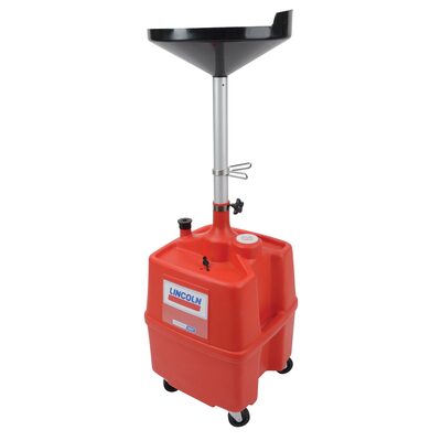 Lincoln Lubrication Portable Plastic Fluid Waste Dra with 40"-77" Adjustable Funnel
