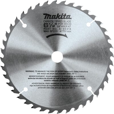 Makita General Purpose 6 1/2" 40T Carbide Tipped Circular Saw Blade