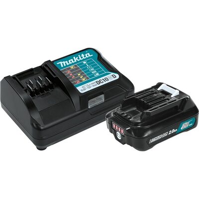 Makita 12V CXT 2.0 Ah Battery and Charger Starter Pack