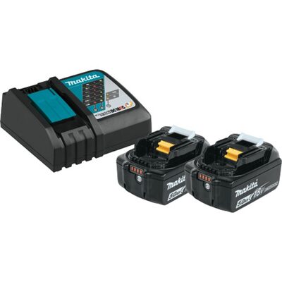 Makita 18V LXT 5.0Ah Lithium-Ion Battery and Rapid Charger Starter Pack