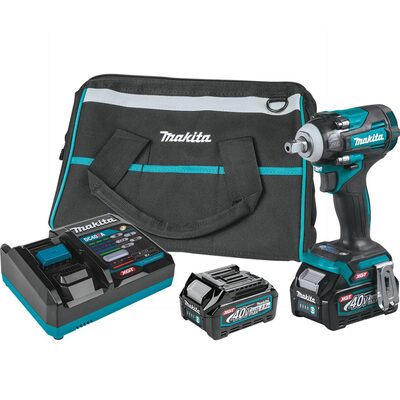 Makita 40V max XGT&reg; Brushless Cordless 4-Speed 1/2" Sq. Drive Impact Wrench Kit w/ Detent Anvil, var. spd., rev., L.E.D. Light, bag (2.5Ah)