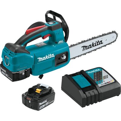 Makita 18V LXT 5.0 Ah Brushless Cordless 10" Top Handle Chain Saw Kit